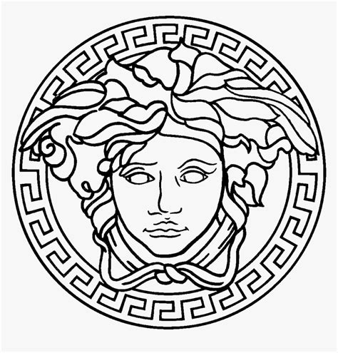 versace logo bianco e nero|versace medusa head logo.